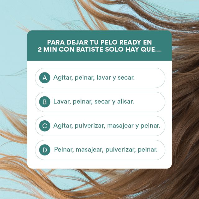 ¿Sabes cómo aplicar el champú seco? Comenta con tu respuesta y nosotros te diremos si eres una #BatistePro 🤗 o si todavía tienes algo que aprender (¡y nosotros estaremos encantadxs de enseñarte pasito a pasito! 💖).
#Batiste #ChampúEnSeco #BatisteSpain #Peinados #FreshHair  #dryshampoo #pelo #haircare